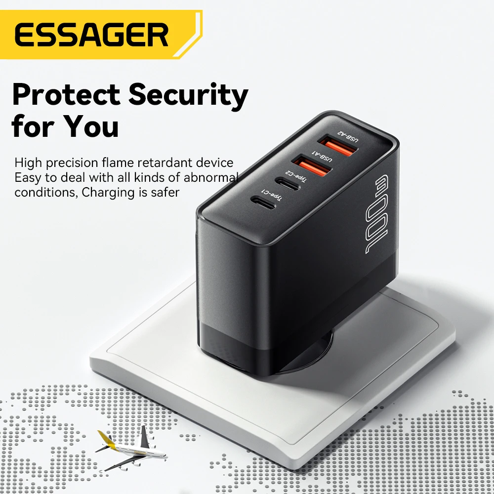 Сша/kr plug usb type c gan зарядное - Фотография_5