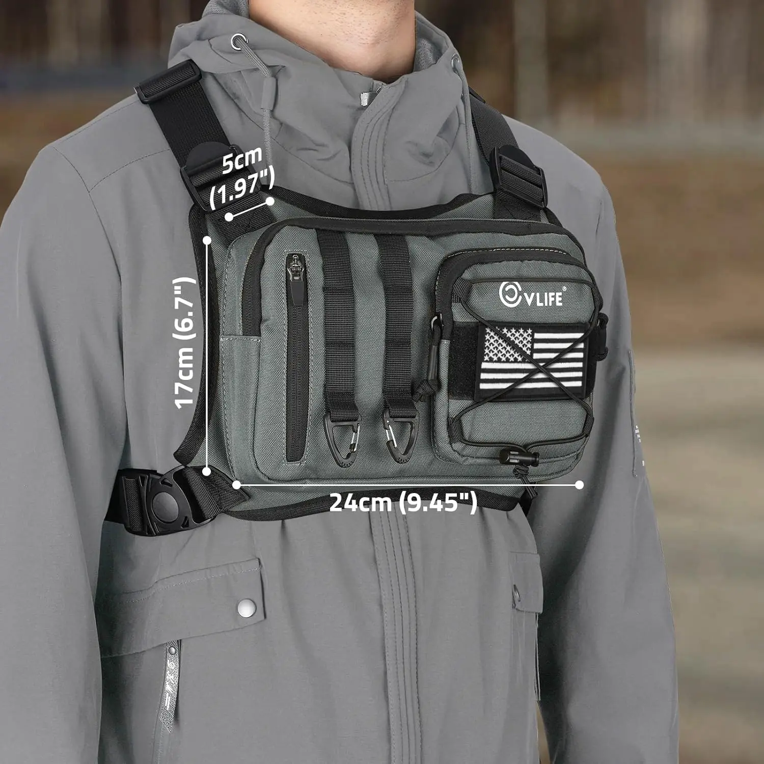 Мужская нагрудная сумка cvlife для улицы - Фотография_6