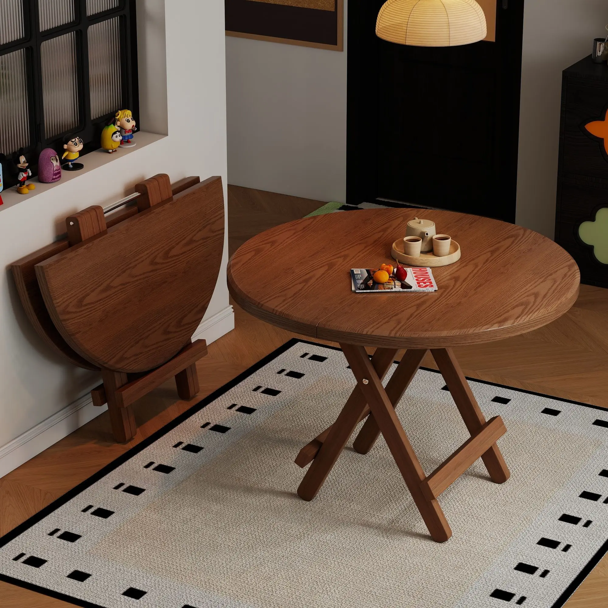 Складной бытовой обеденный стол