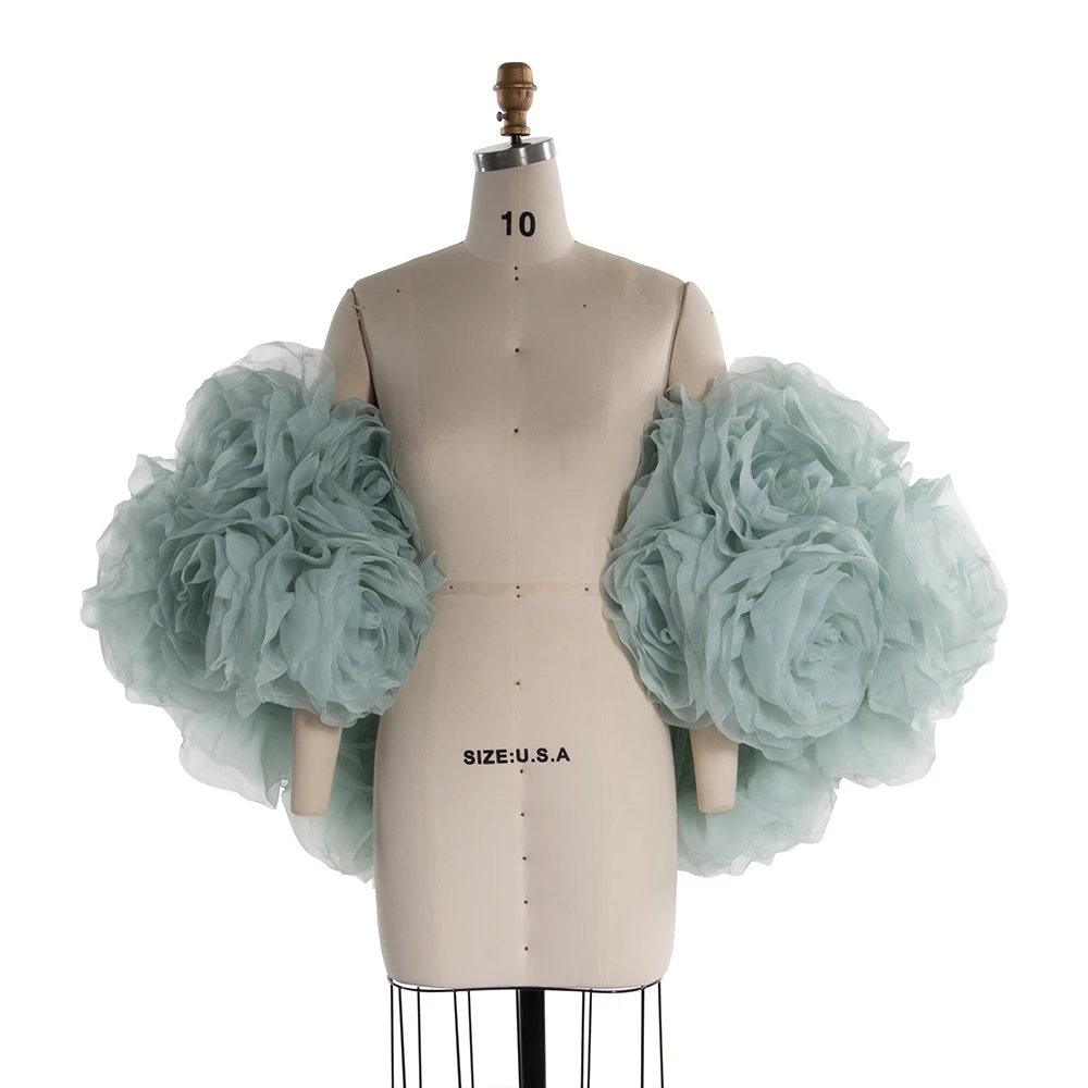 Великолепная 3d цветочная шаль ручной работы