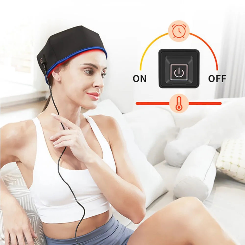 Новейшая шапка для роста волос с красным светом - Фотография_5