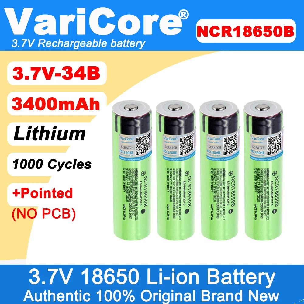Новая литиевая аккумуляторная батарея varicore ncr18650b 3