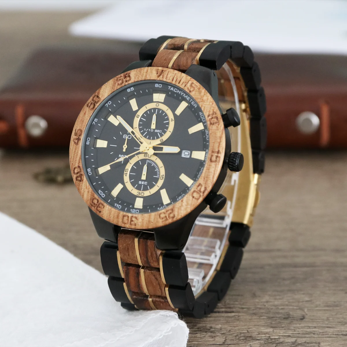 Деревянные часы, мужские роскошные - Фотография_2