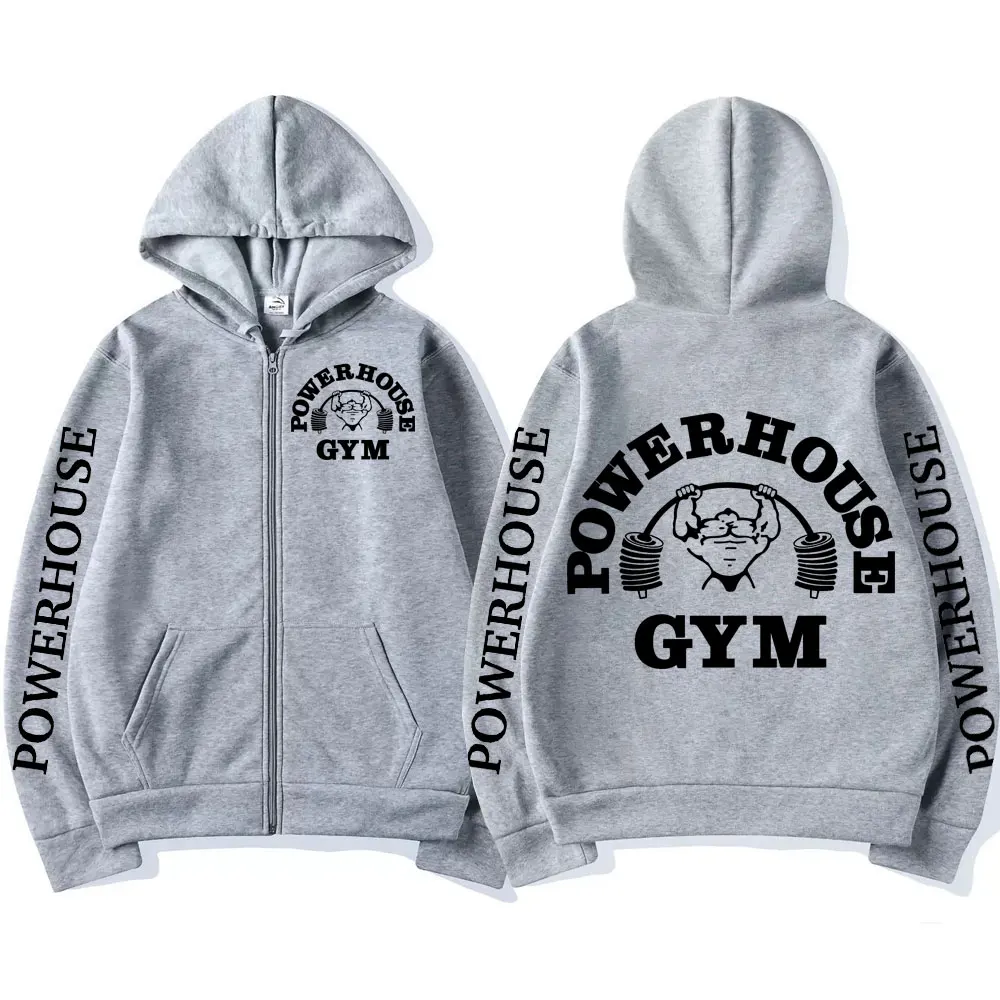 Толстовка на молнии с логотипом powerhouse gym harajuku - Фотография_6