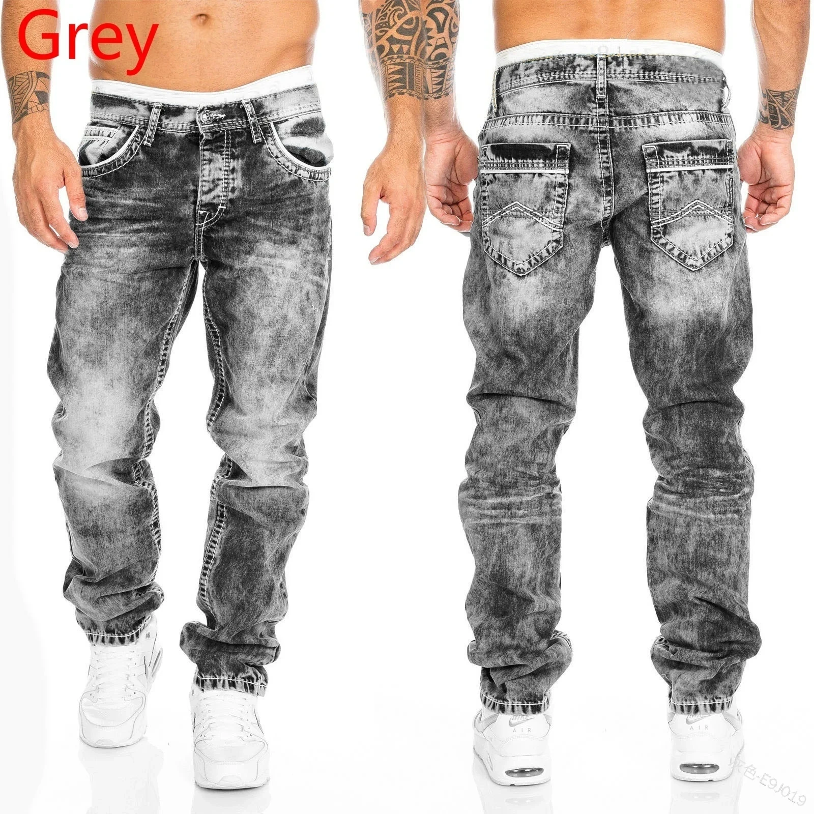Мужские черные джинсы slim fit - Фотография_5