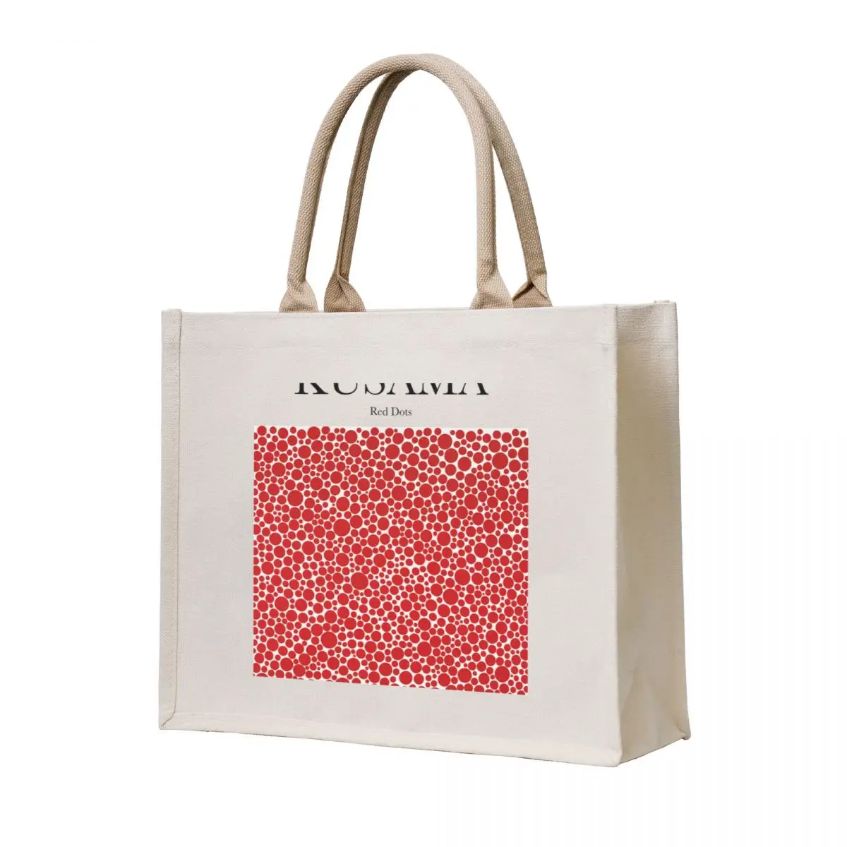 Kusama - сумка-тоут red dots холщовые