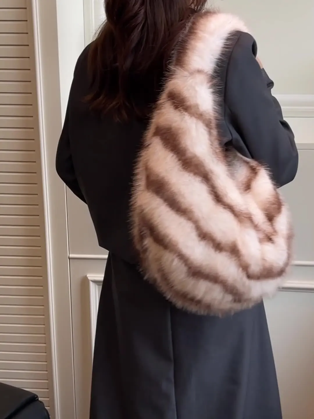 Осень-зима женская плюшевая сумка - Фотография_2