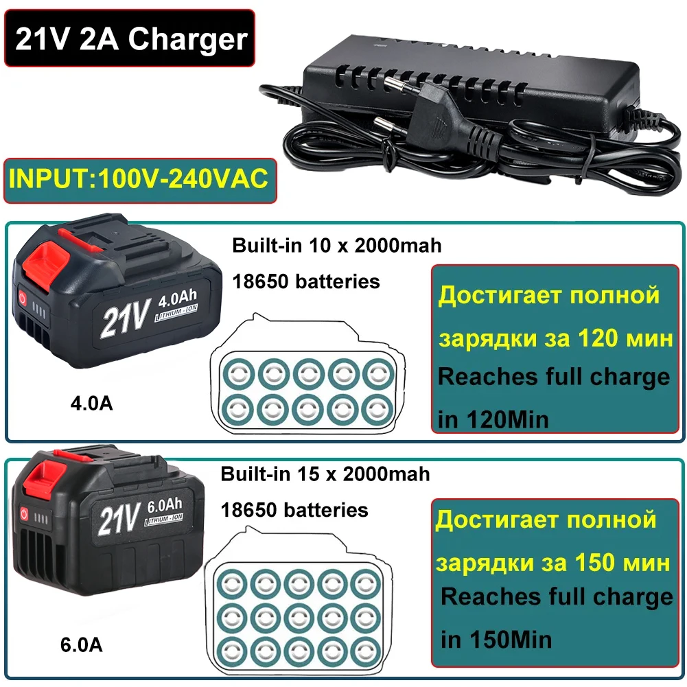 21v шуруповерт бесщеточный 120n - Фотография_6