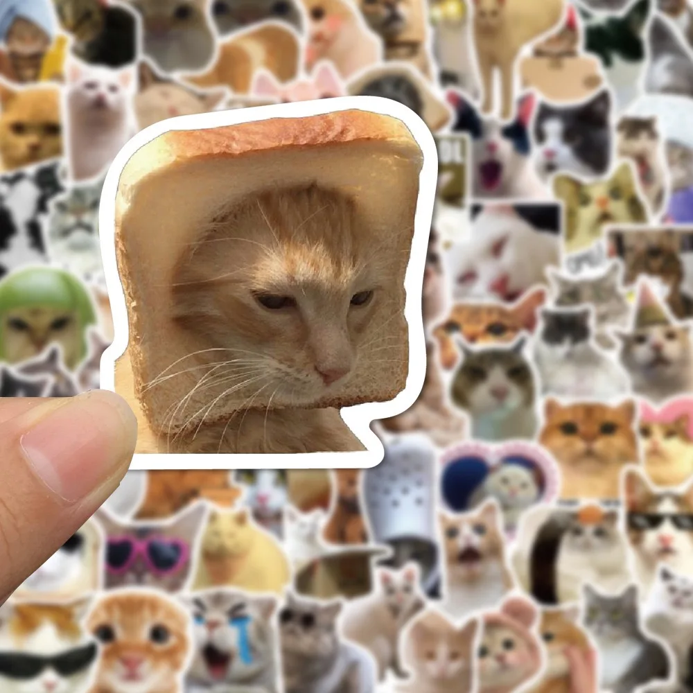Забавные милые наклейки с изображением кота meme и животных - Фотография_4