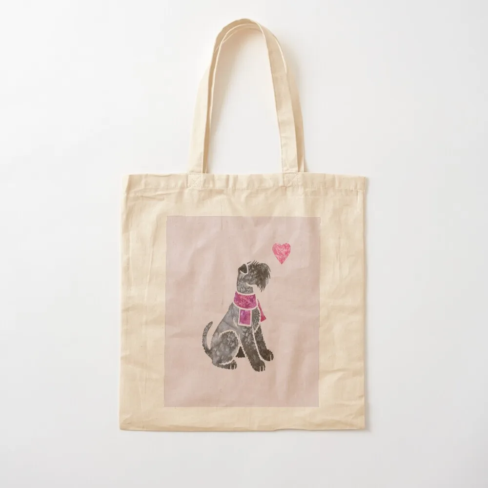 Сумка-тоут watercolor kerry blue terrier - Фотография_2