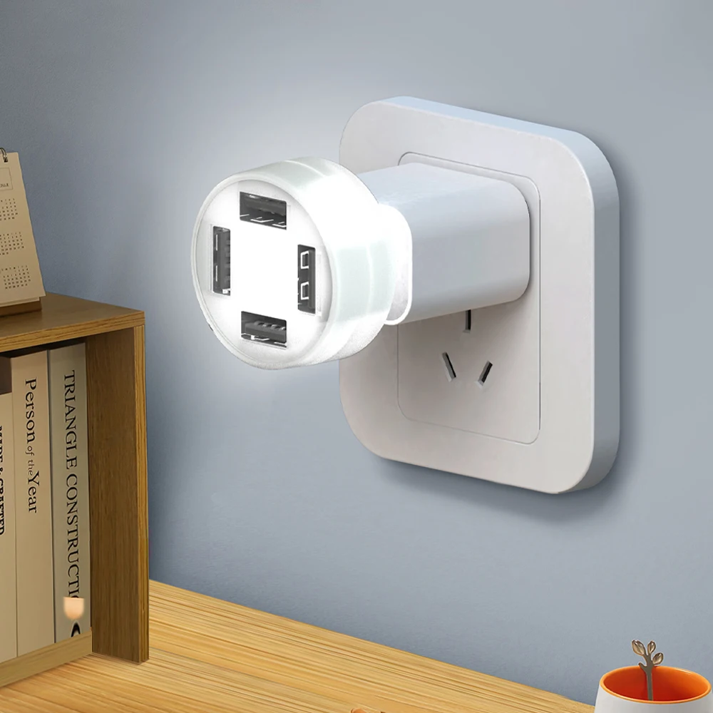 Ночник 4 usb-интерфейса для зарядки - Фотография_5