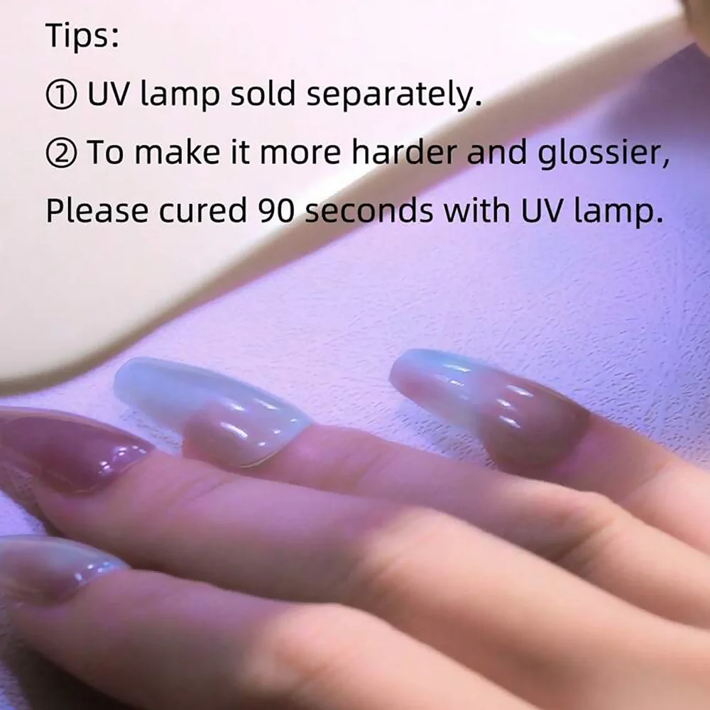 16tips полузатвержденный гель-наклейка для ногтей - Фотография_6