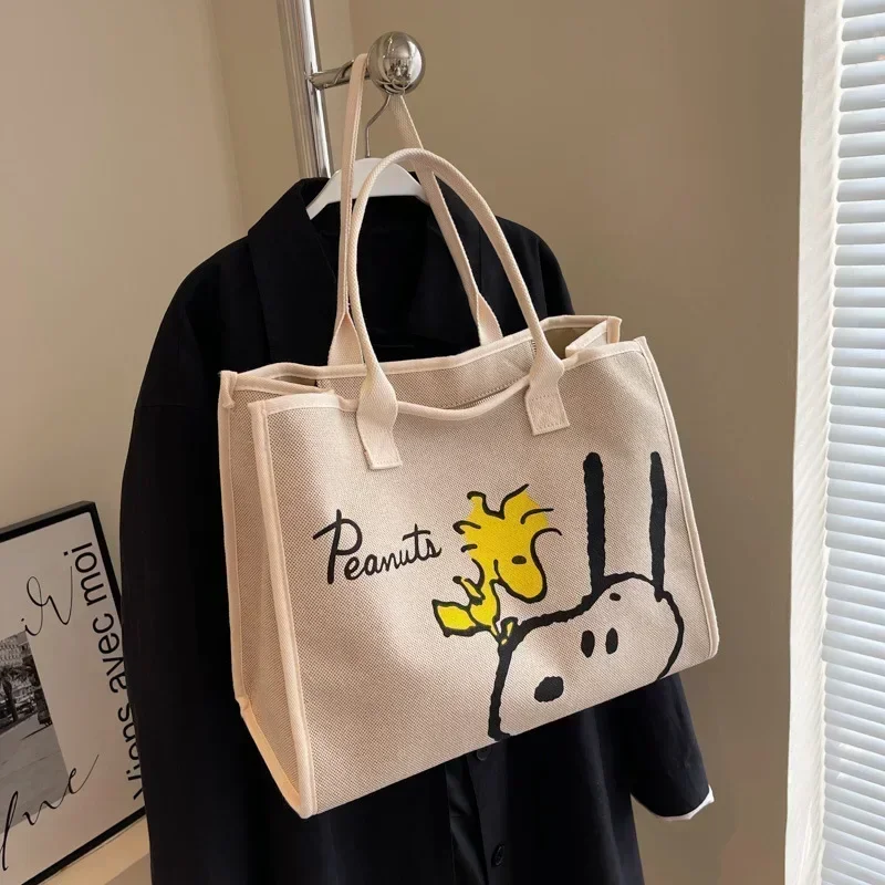 Snoopy, летняя модная парусиновая сумка - Фотография_5
