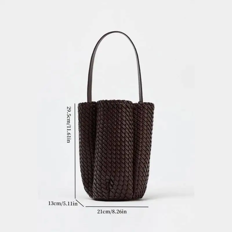 Сумка woven effect bucket - Фотография_6