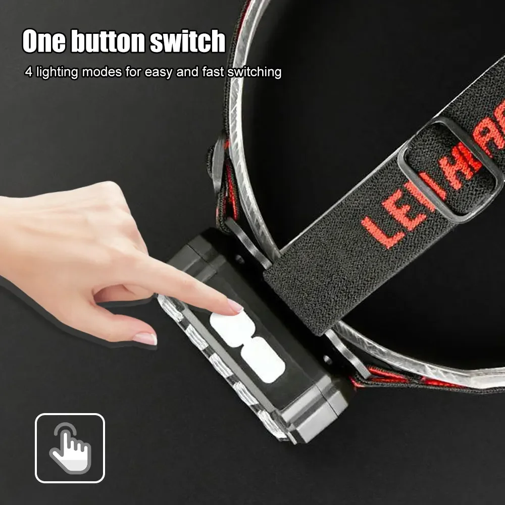 Уф-светодиодный черный налобный фонарь - Фотография_5