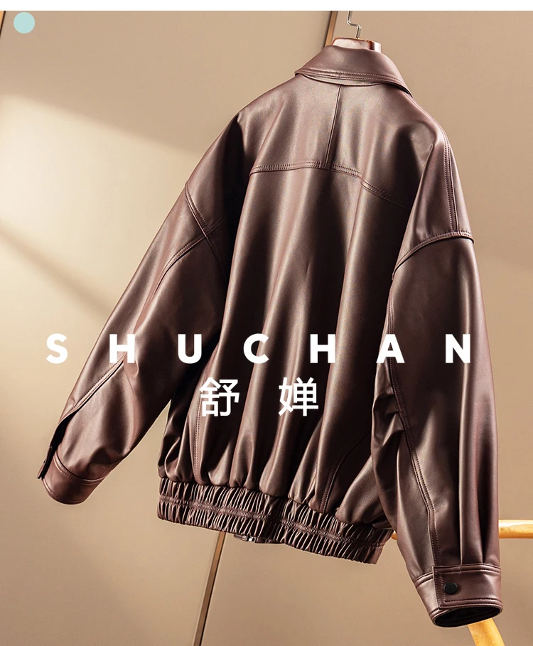 Легко покрытая куртка из овчины - Фотография_4