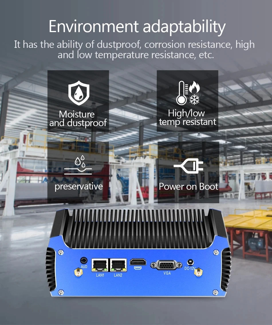 Мини-пк безвентилятора dual lan - Фотография_5