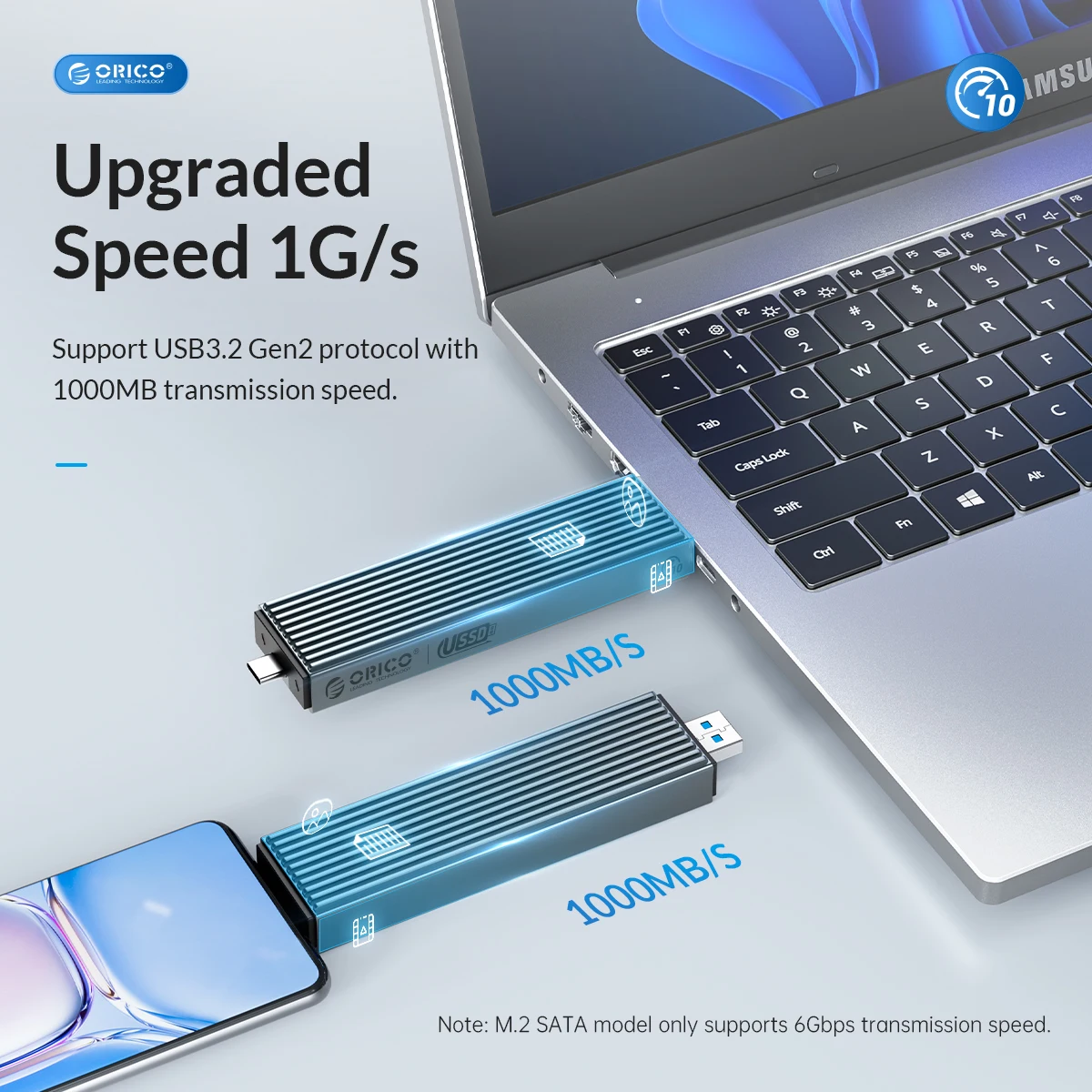Orico 2 в 1 usb a type-c с двойным интерфейсом m - Фотография_4