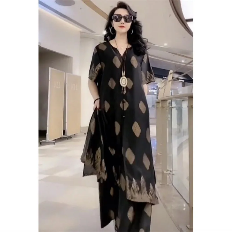 Костюм большого размера из шелка - Фотография_2