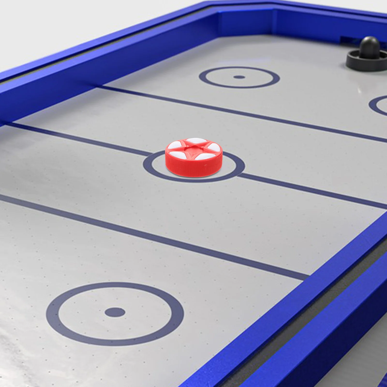 Красная линейная хоккейная шайба