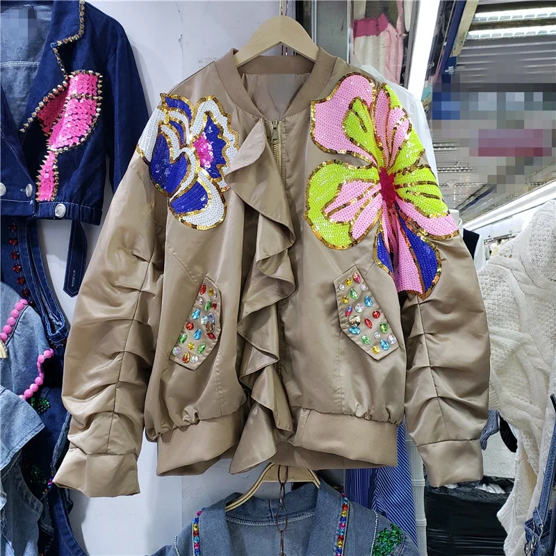 Женская демисезонная бейсбольная куртка - Фотография_3