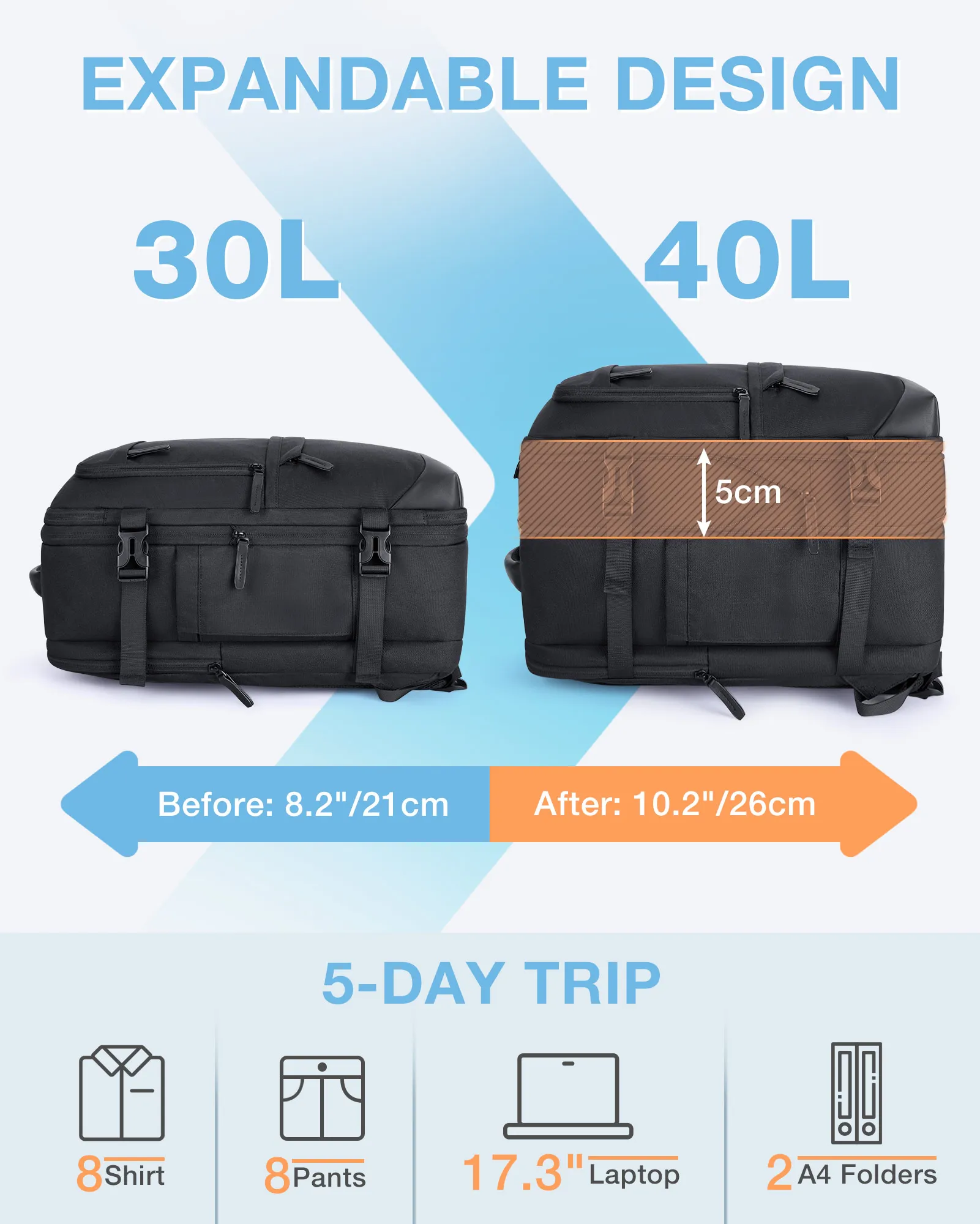 Bagsmart, мужской городской рюкзак - Фотография_4