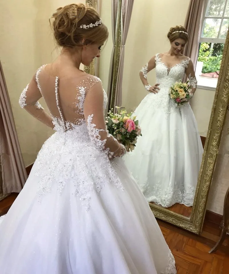 Свадебное платье с длинным рукавом - Фотография_2