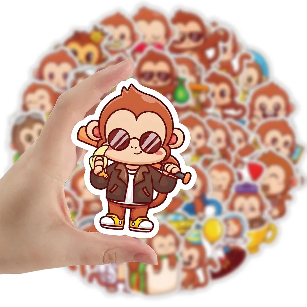 Милые наклейки с изображением обезьяны - Фотография_2