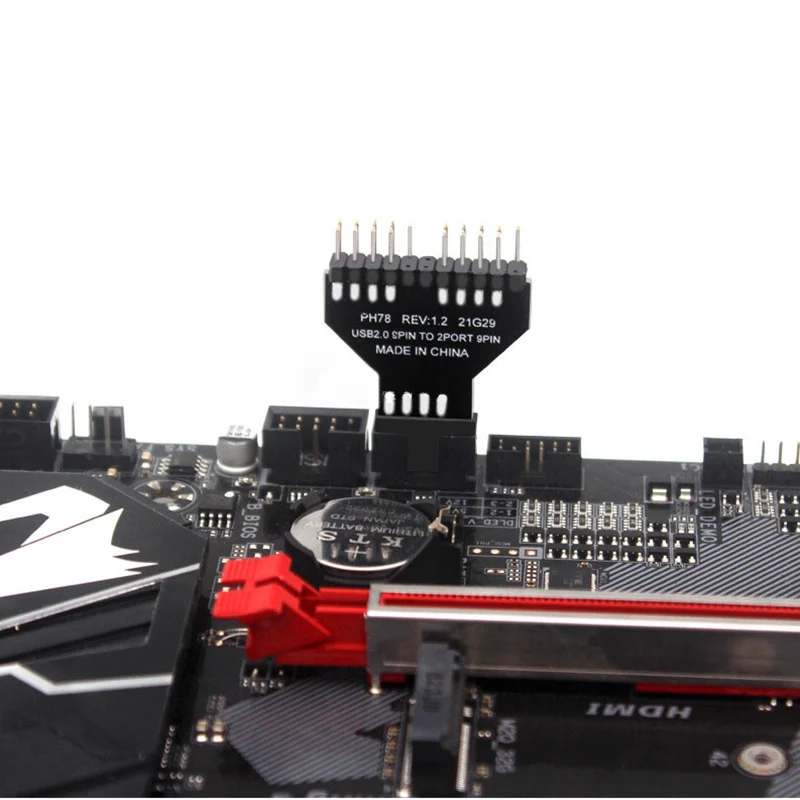 Usb2.0 9-контактный разветвитель 1–2 адаптер sub wiring usb2 - Фотография_5