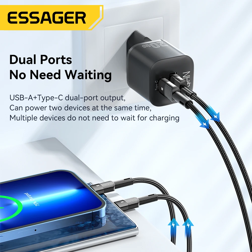Gan usb type c зарядное устройство pd быстрая зарядка телефон qc 3 - Фотография_2