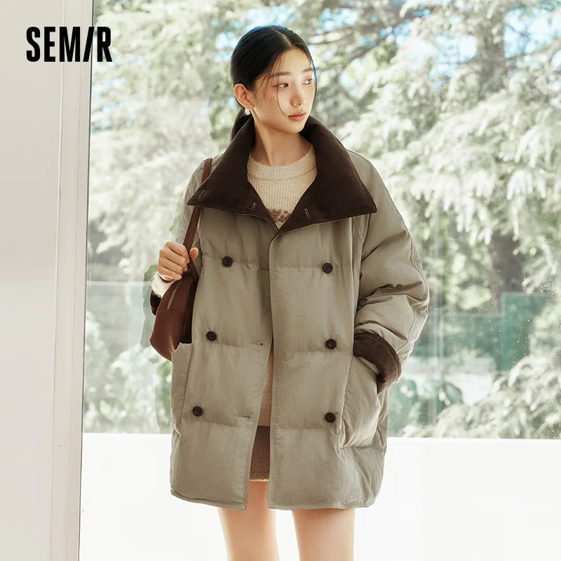 Semir пуховое пальто средней длины