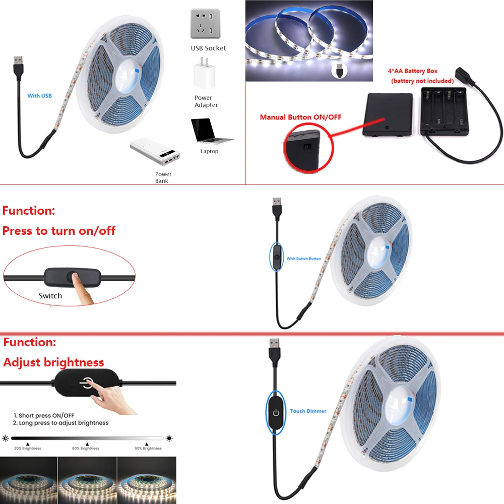 5 в usb светодиодная лента 2835 - Фотография_5
