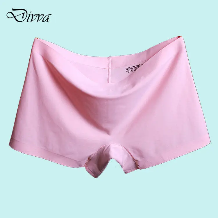 Женские хлопковые шорты-боксеры ice шелковое бесшовное белье - Фотография_5