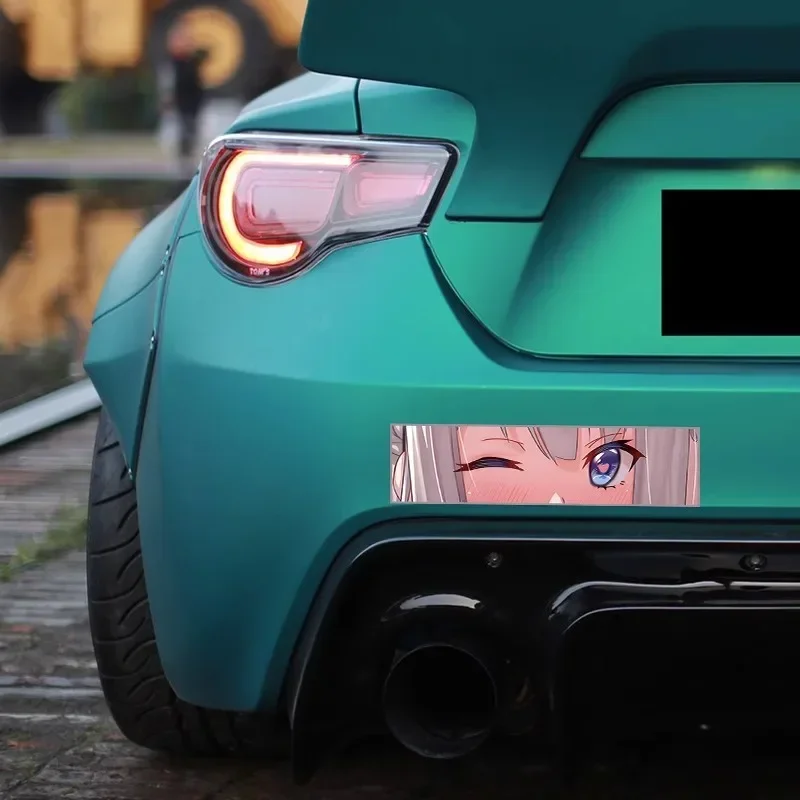 Водонепроницаемые автомобильные наклейки jdm в стиле аниме «девочьи глаза» - Фотография_4