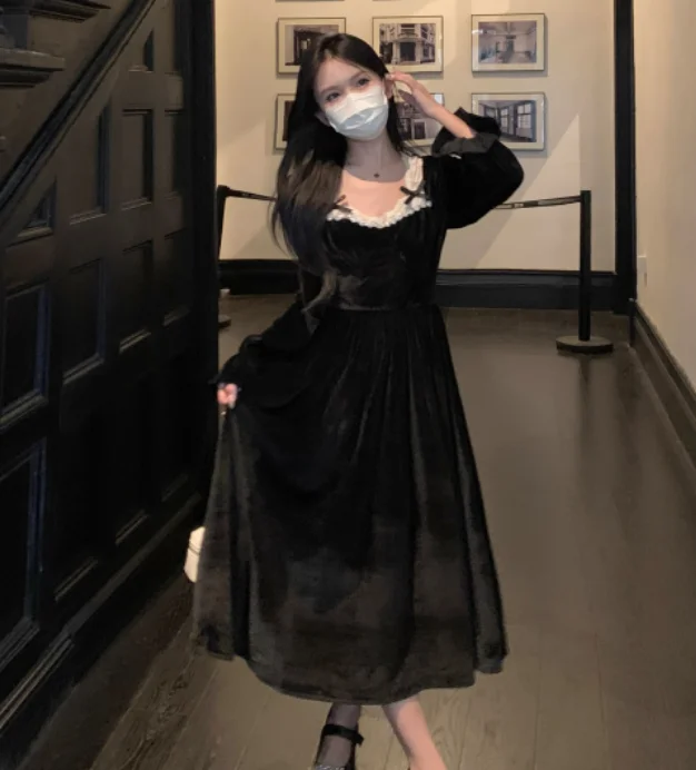 Осеннее бархатное платье принцессы - Фотография_6