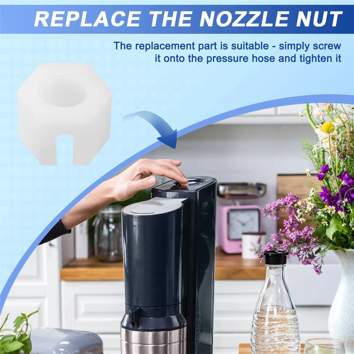 Sodastream crystal 1.0 2.0 набор сменных гаек для сопел из двух предметов - Фотография_4