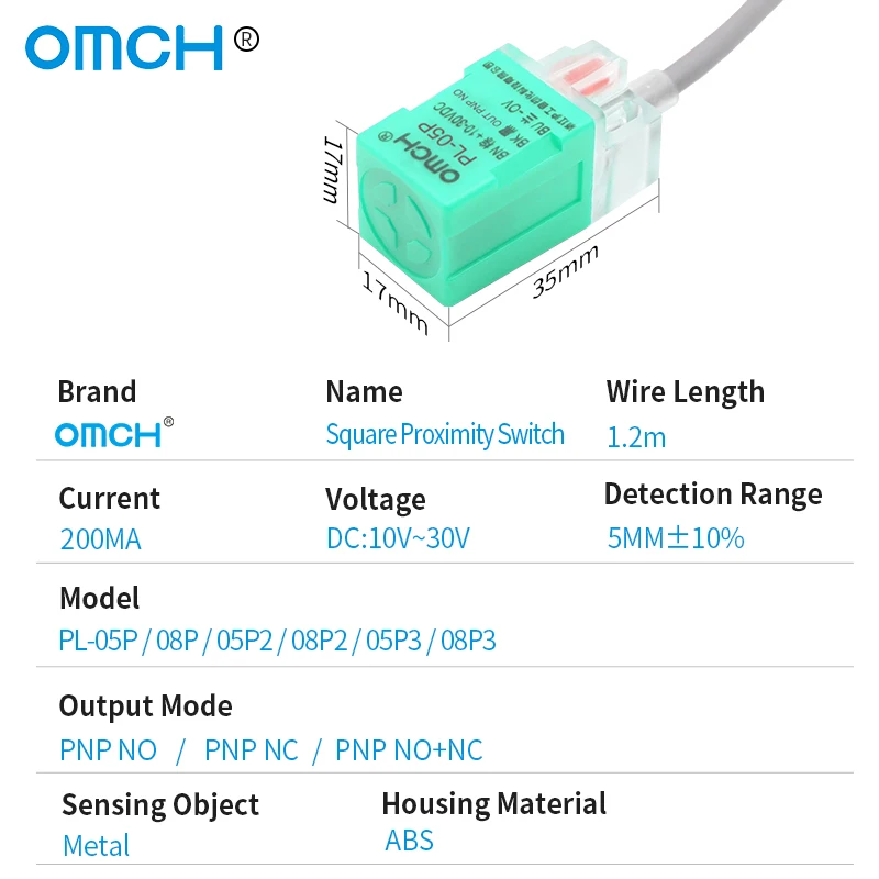 Индуктивный датчик приближения omch pnp - Фотография_3