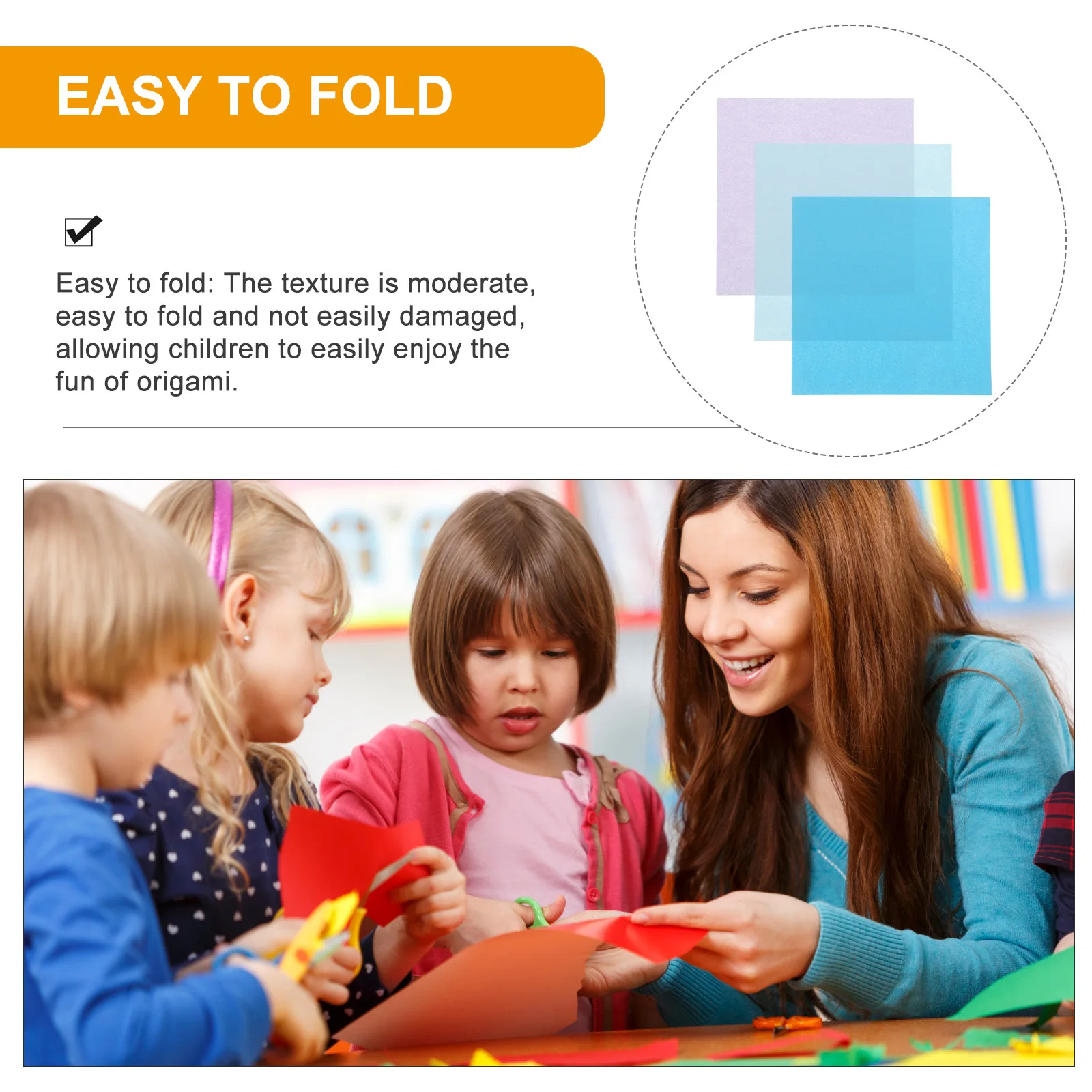 15 см цветная бумага для оригами для двухсторонних листов для рукоделия - Фотография_4