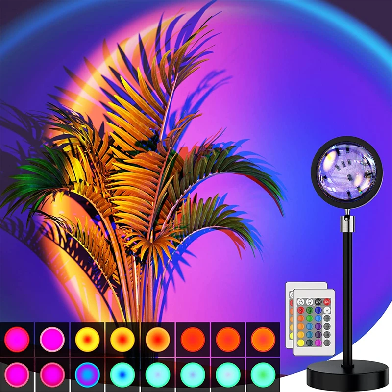 16-цветный rgb usb закатный светильник для мобильного телефона