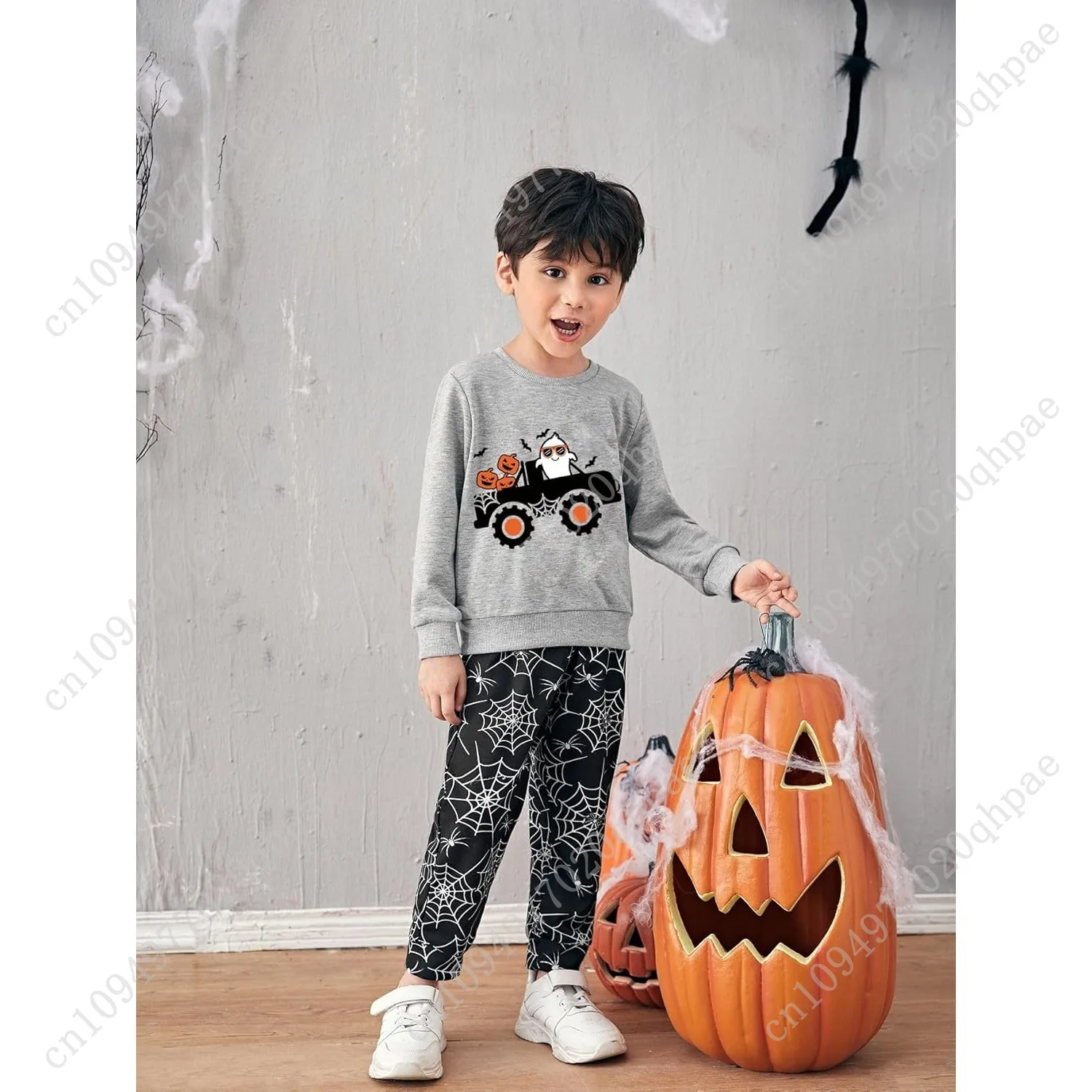 Детский свитшот на хэллоуин для мальчиков и девочек - Фотография_3
