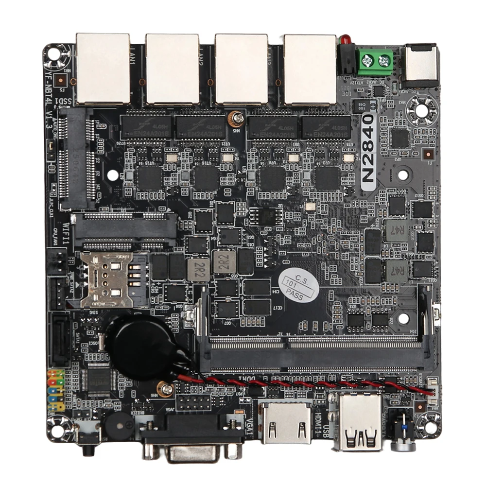 120x120 мм mini itx x86 пк материнская плата intel celeron n2830 cpu 4x 2