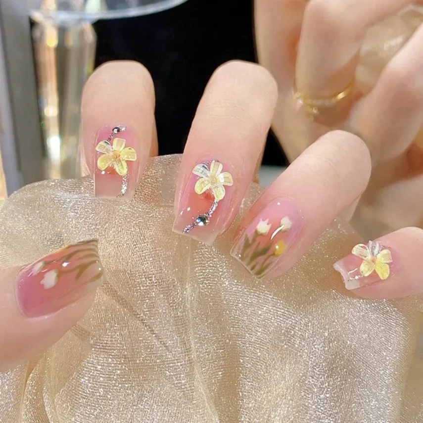 Flower pearl design wearable false - Фотография_5