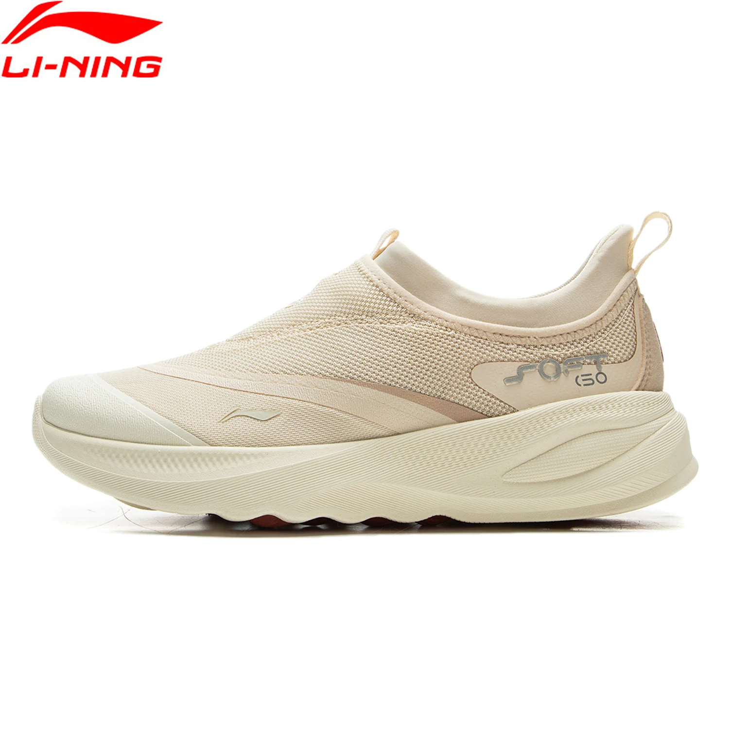 Женские повседневные прогулочные туфли без шнуровки li-ning soft go 2