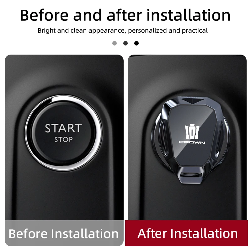 3d металлическая автомобильная крышка запуска в одно касание - Фотография_5