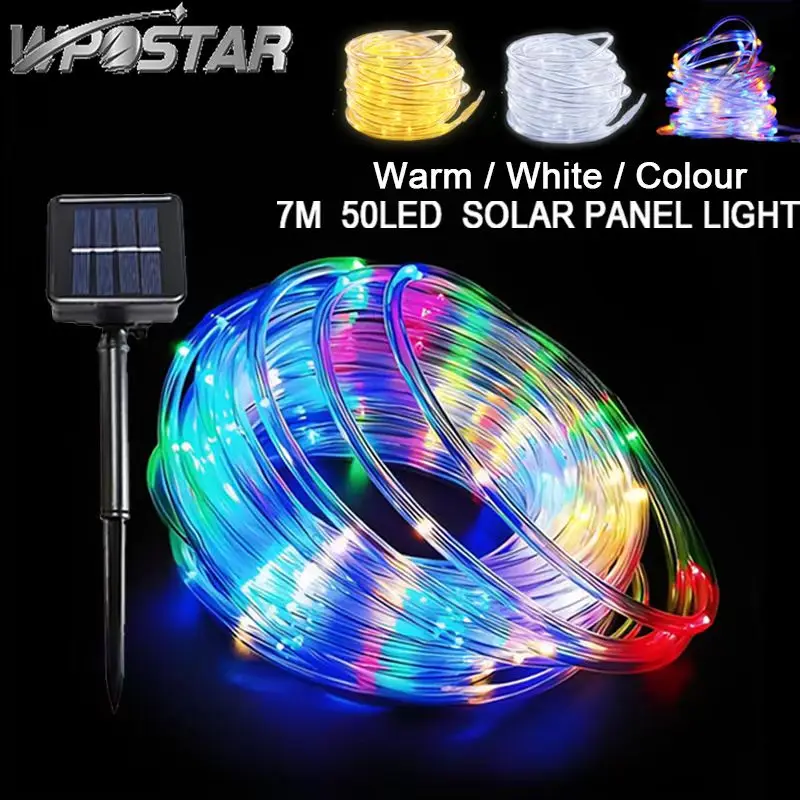 Уличный солнечный веревочный светильник