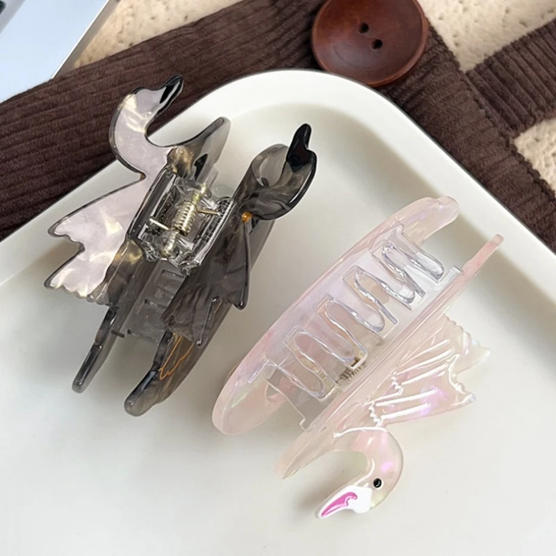 Duoshang милые элегантные цветные заколки для волос в форме лебедя - Фотография_5