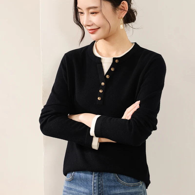 Осень-зима, свитер из 100% шерсти - Фотография_6