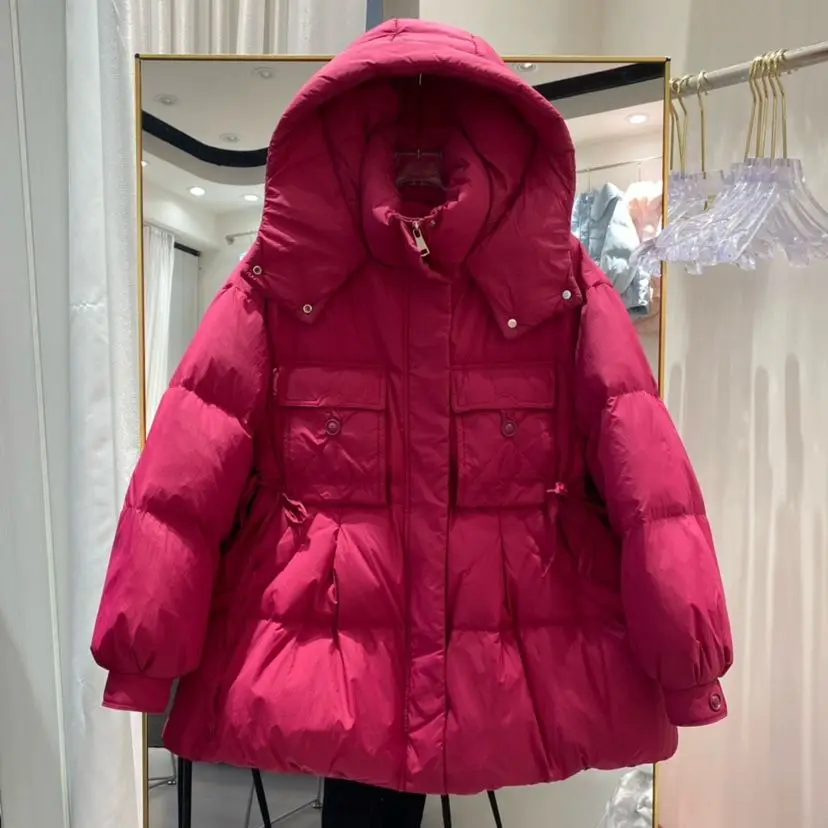 Пуховик женский зимний с капюшоном - Фотография_4