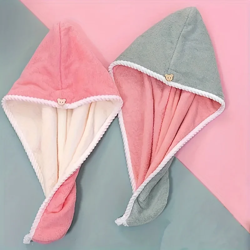 Новая утолщенная двухслойная шапочка для сушки волос