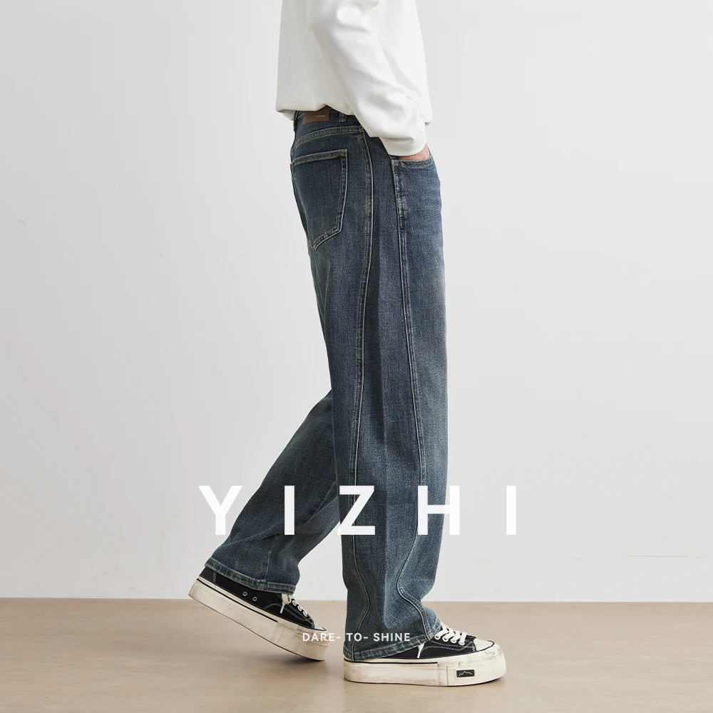 Ретро свободный крой мужские джинсы - Фотография_4